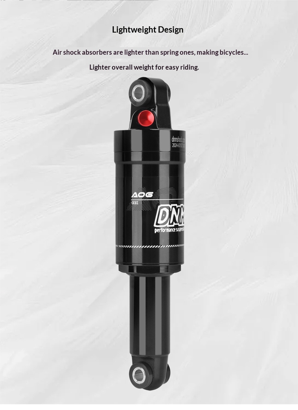 DNM AO-6 Air Rear Shock Absorber AO-6 Bicycle Suspension 100/125/150/165/190mm for Folding Bike Scooter MTB
