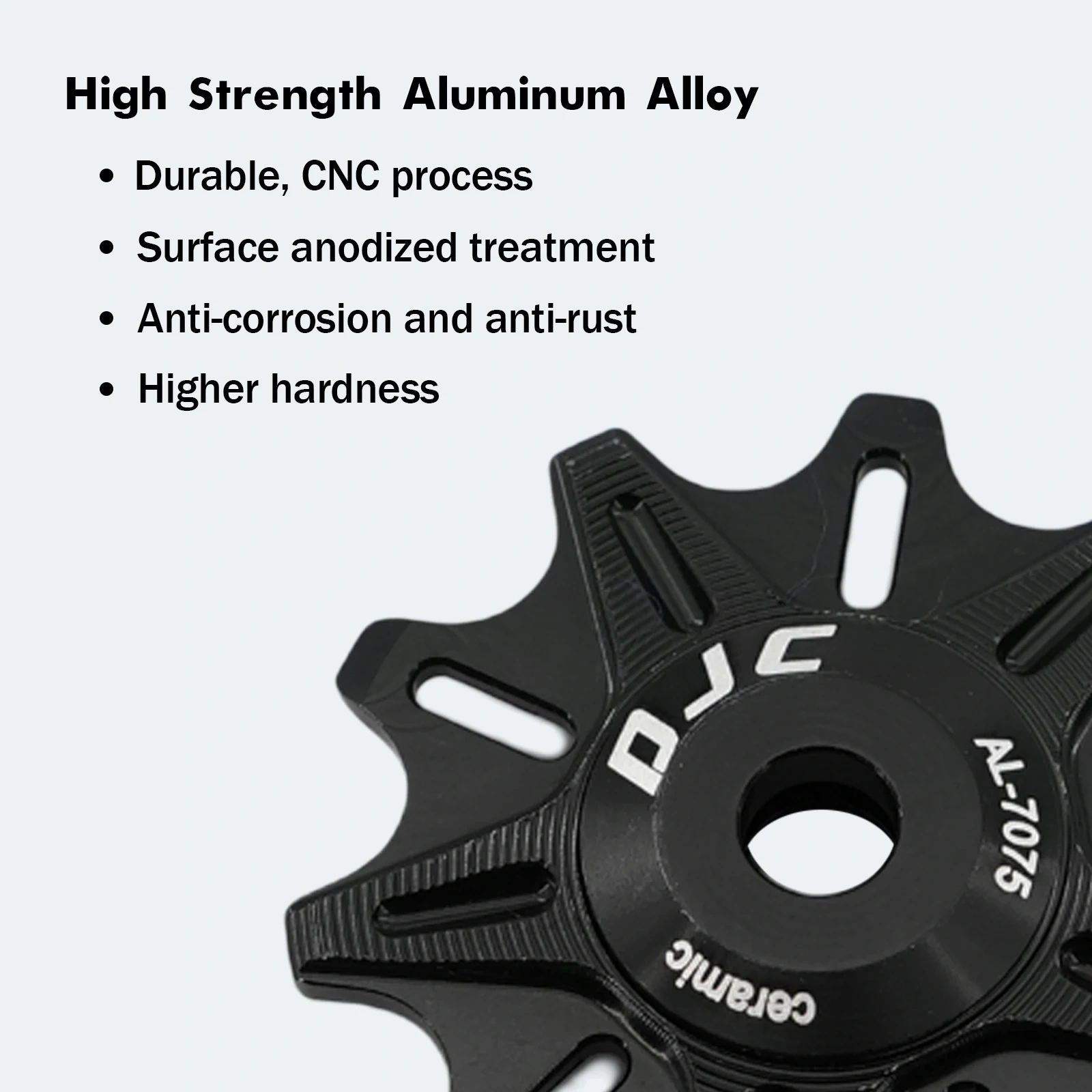 DJC Ceramic Bearing Pulley Wheel 10T 11T 12T 13T 14T Narrow Wide / Standard Tooth for Shimano 7 8 9 10 11 12 Speed MTB Road Bike