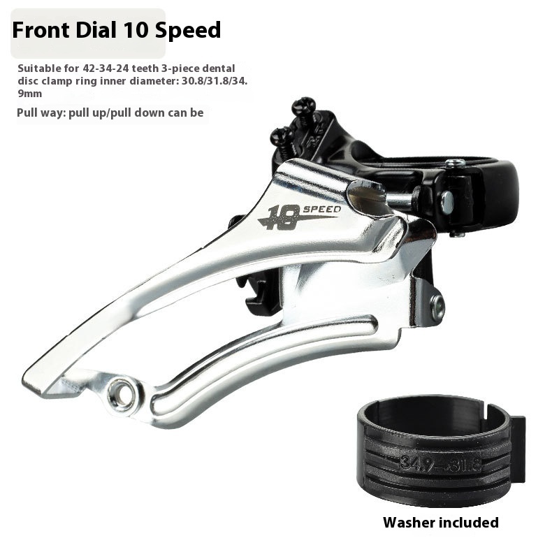MICRONEW  Micro-Shift Front Derailleur for Mountain Bikes Compatible with 8/9/10/11 Speed, 21/24/27 Speed Chainring