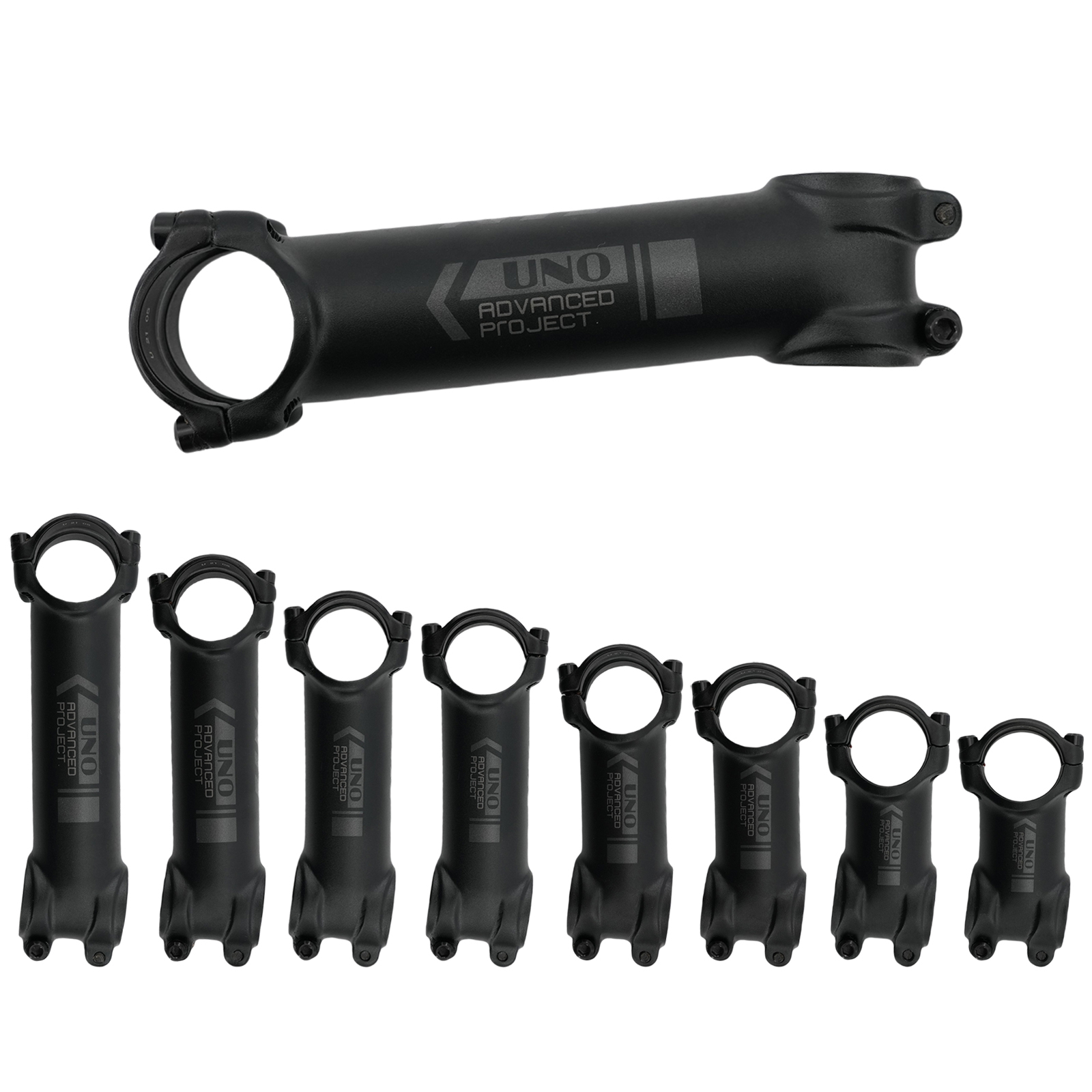 UNO Bike stem ultralight Ti Titanium bolts grey black -7 17 degree MTB Alu 60 70 80 90 mm 100 110 120 130mm bicycle stem