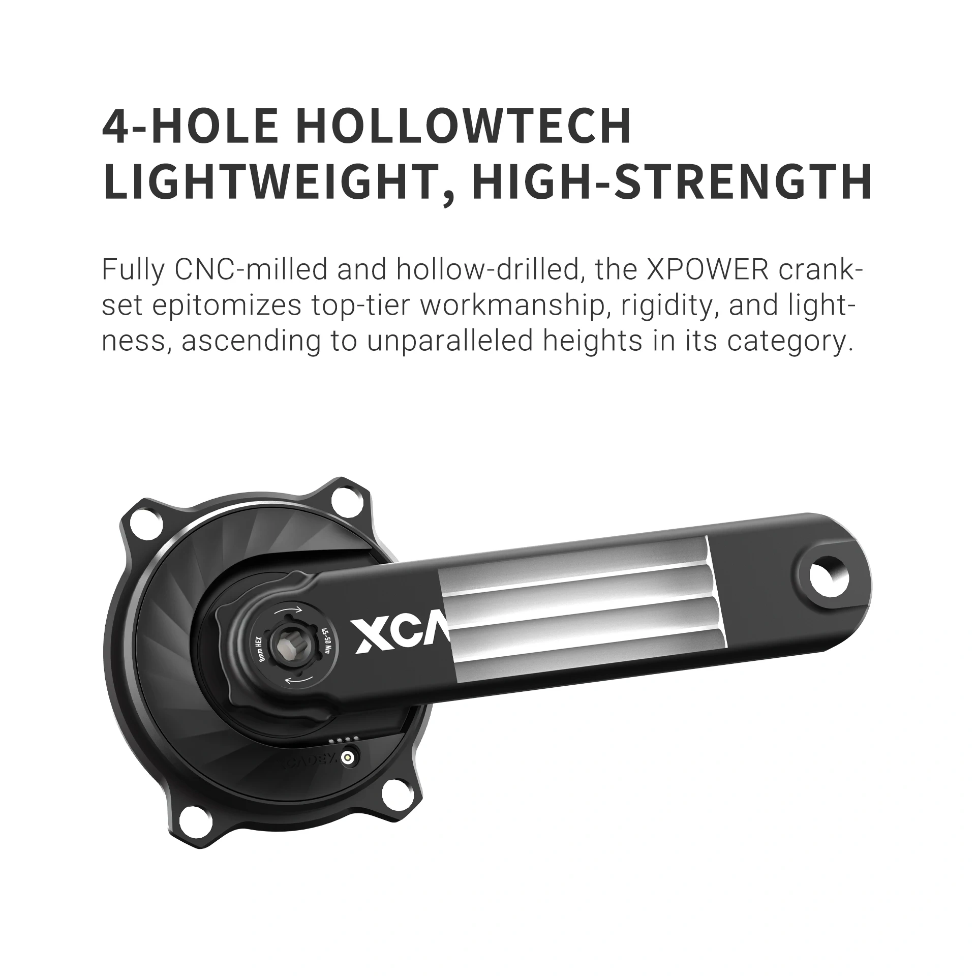 NEW Model XCADEY POWER Meter Crankset 104 BCD-4s For MTB Mountain Bike 110 BCD/110 BCD-4S/144BCD For Road Bike Without Chainring