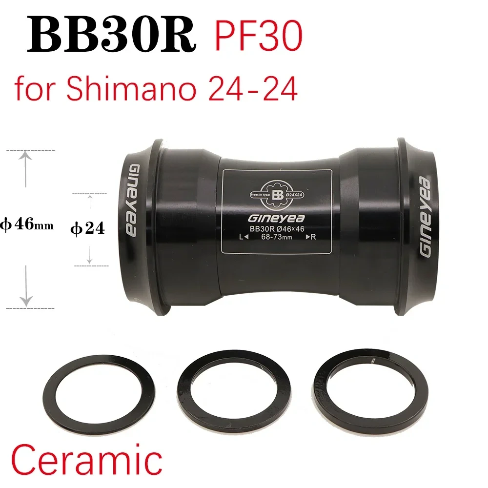 Gineyea Ceramic bearing Bottom bracket bike BB30 PF30 BB86 B79 BB386 for shimano for sram gxp press fit in 24mm 22 19 mm 42 46