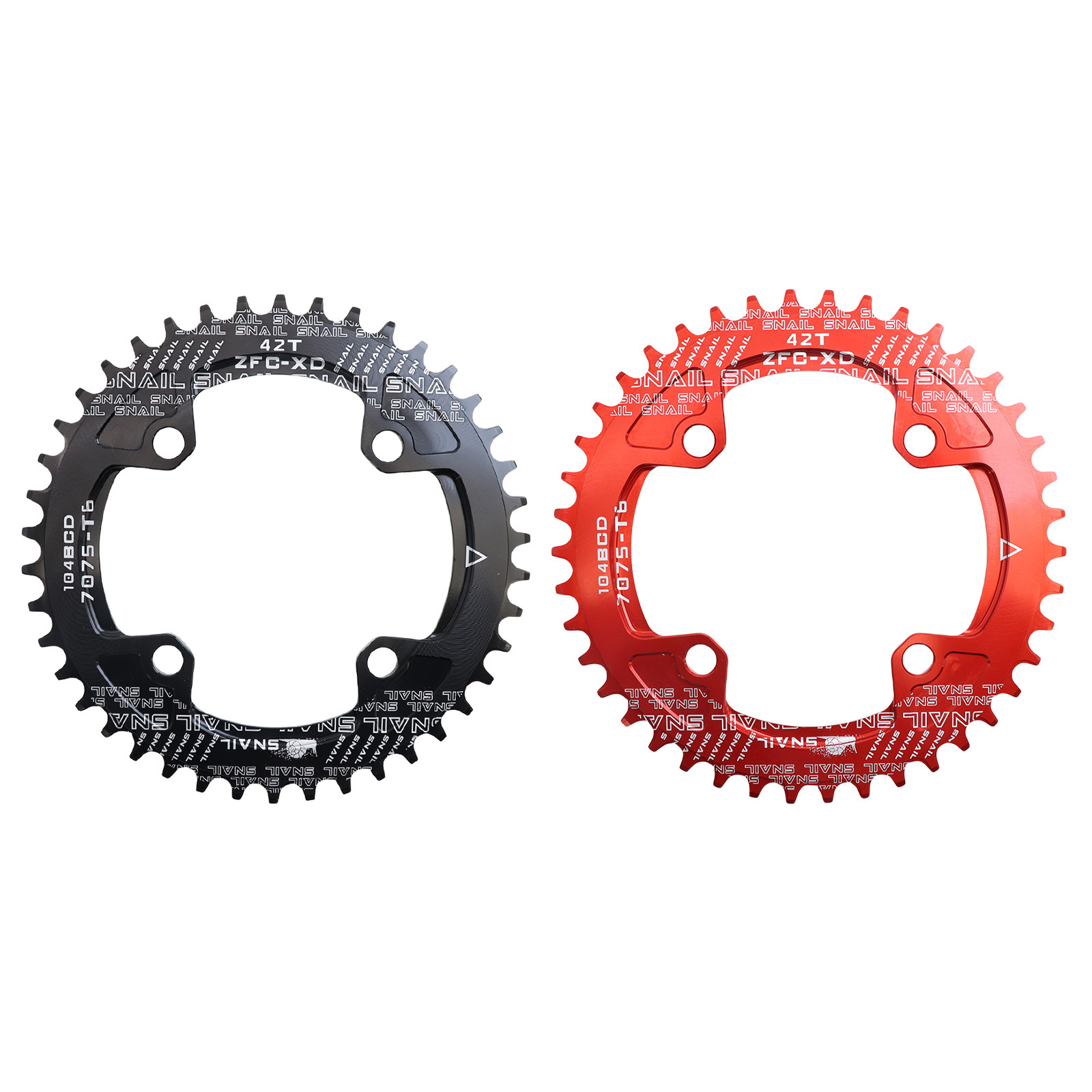 SNAIL Chainring 104BCD Round 30t 32t 34t 36t 38t 52 tooth Narrow n Wide Ultralight Tooth Plate MTB Mountain Bike 104 BCD Chainwheel