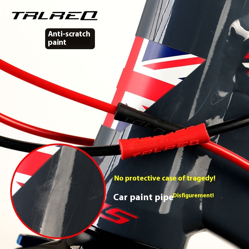 TRLREQ Bicycle Frame Paint Protection Sleeve for Brake and Gear Shift Cables, Anti-Scratch Open Ended Rubber Sleeve