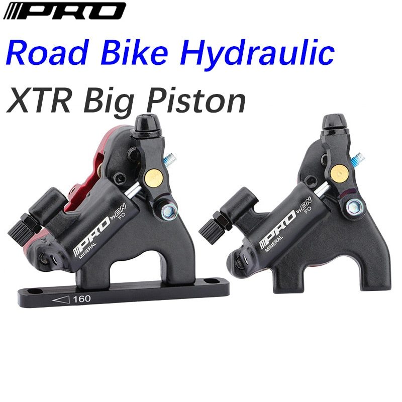 IIIPRO Road Bike Brake Caliper XTR Large Cylinder Oil Hydraulic Disc Brake Cable Pulling Brake Alu Uni Body 2 Pistons 160mm FO