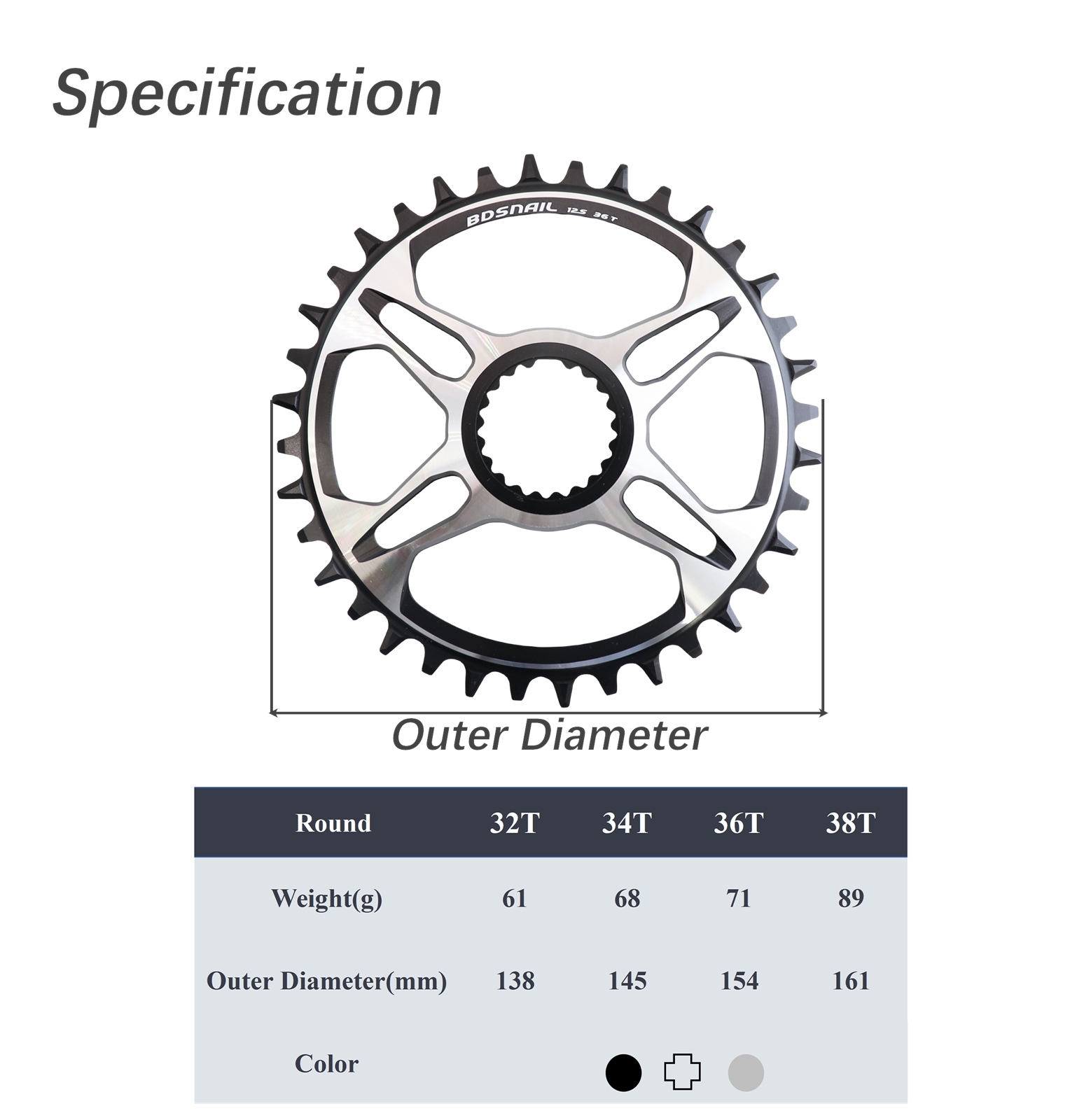 SNAIL MTB Direct Mount Chainring 28T-38T for Shimano M9100 M8100 M7100 M6100 12 Speed Narrow Wide Round Oval