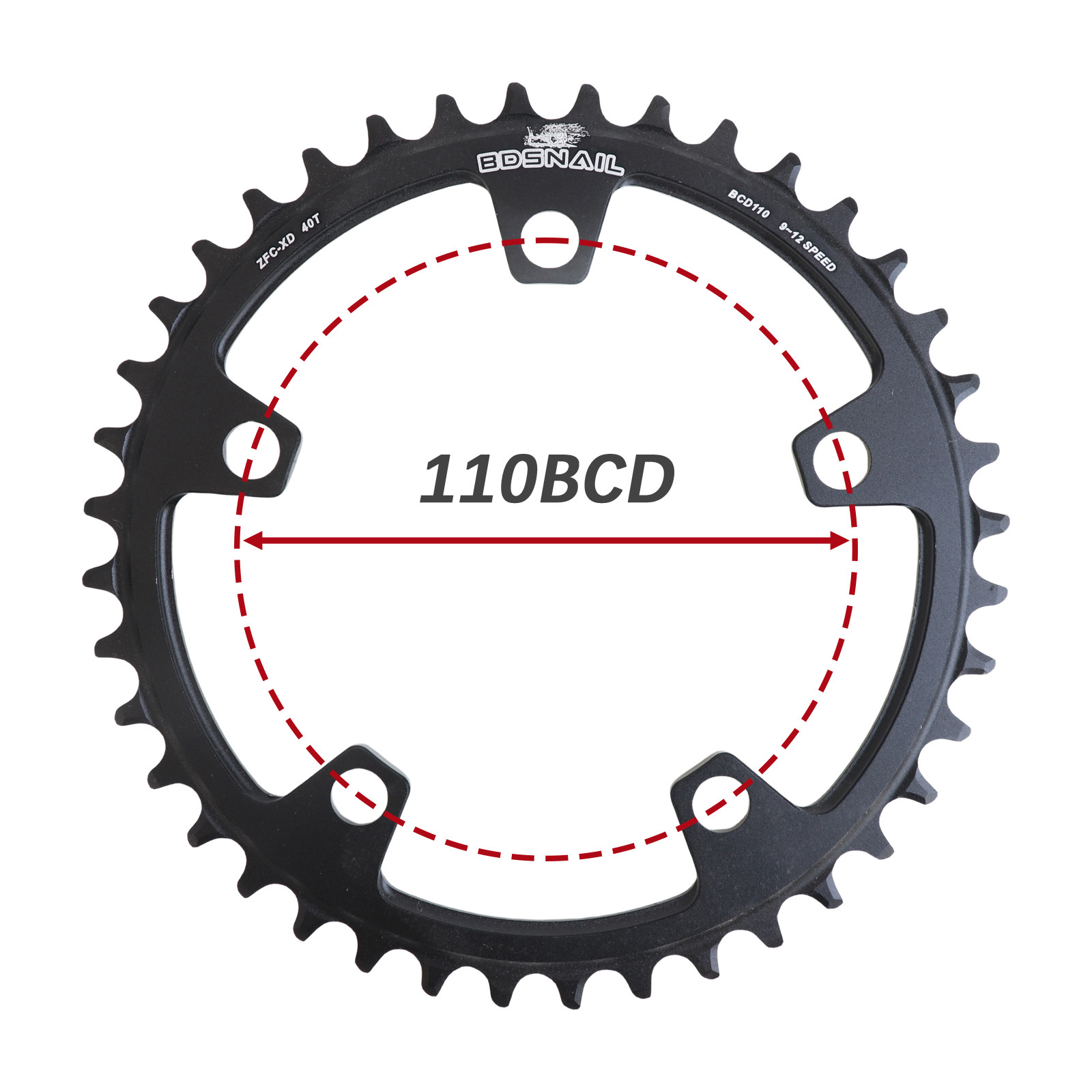 Snail Chainring Round 110 BCD for force red rival s350 s900 38 40 42 44T Tooth Road Bike for sram cx gravel q