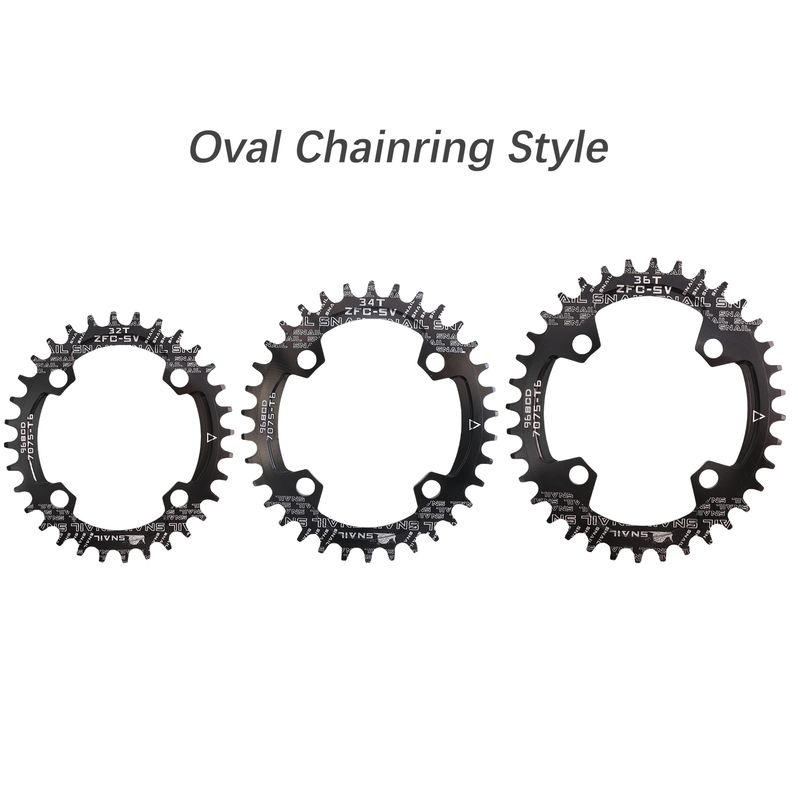 SNAIL Oval Chainring Symmetrical 96BCD for Alivio M4050 M4000 NX GX X1 32T 34T 36T 38T Chainwheel MTB Mountain Bike 96BCD