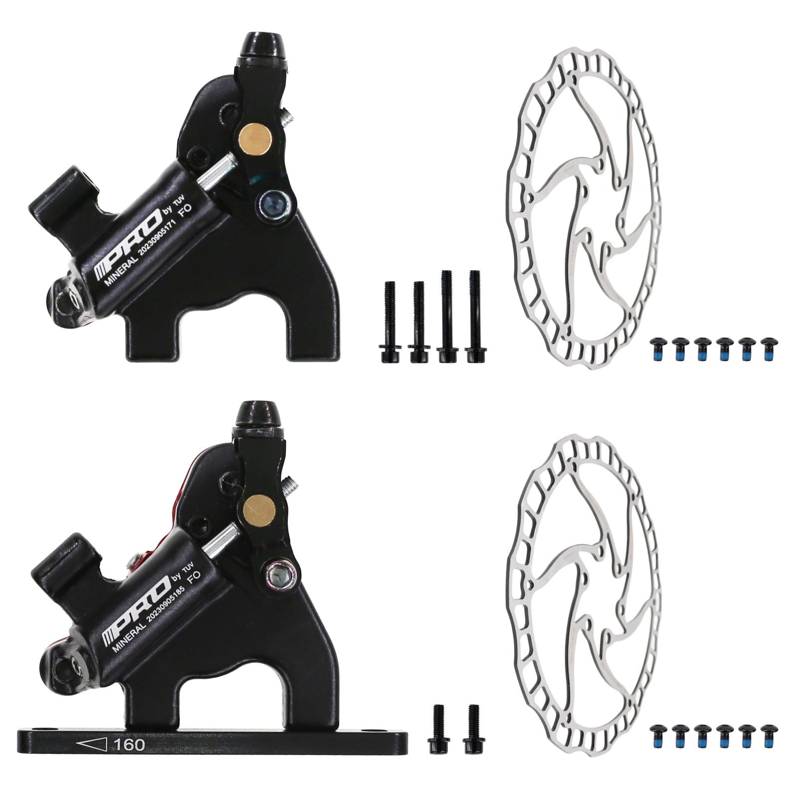 IIIPRO Road Bike Brake Caliper XTR Large Cylinder Oil Hydraulic Disc Brake Cable Pulling Brake Alu Uni Body 2 Pistons