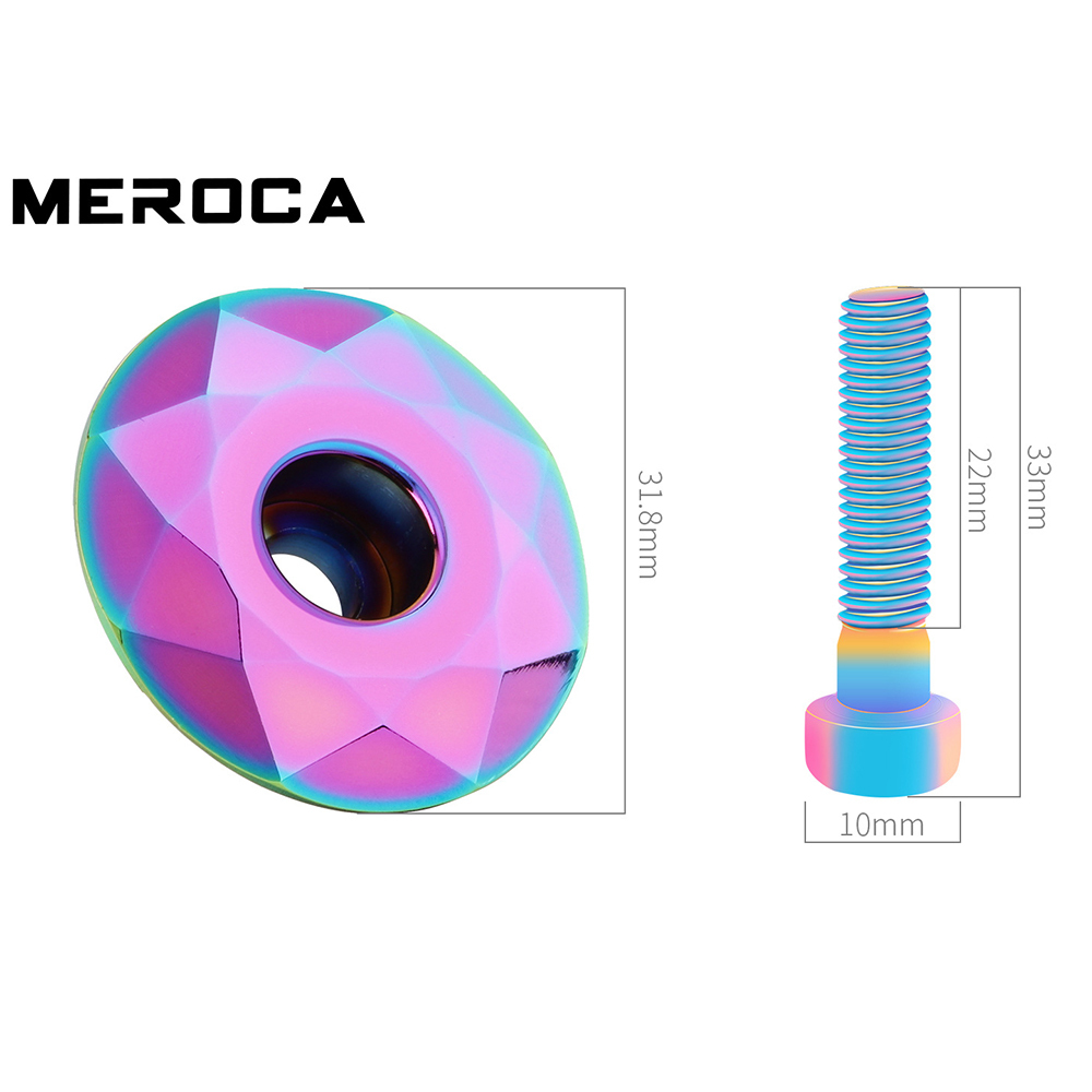 Meroca Bicycle Headset Top Cover MTB Road Bike Aluminum Alloy Aeadset Bicycle Accessories