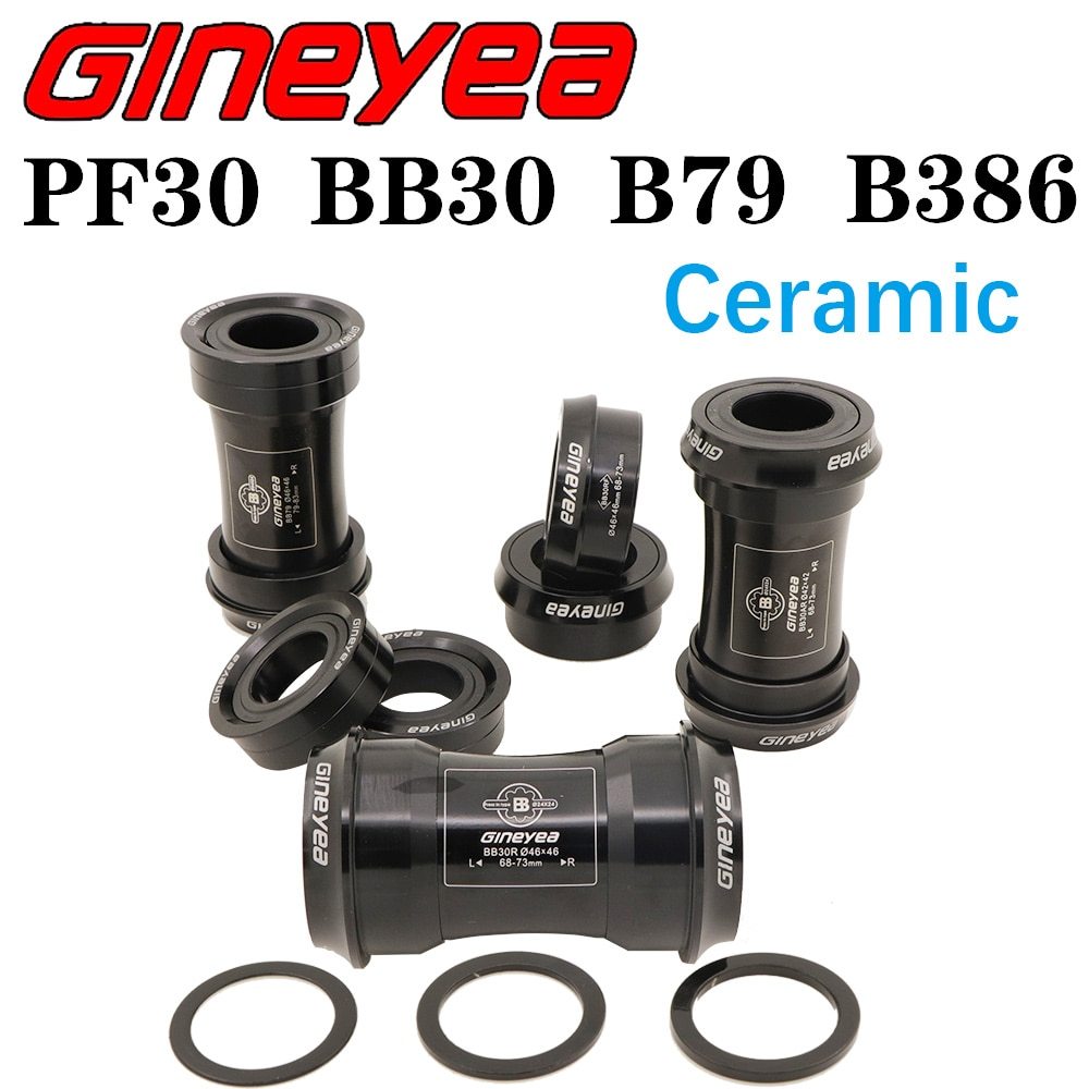 Gineyea Ceramic bearing Bottom bracket bike BB30 PF30 BB86 B79 BB386 for shimano for sram gxp press fit in 24mm 22 19 mm 42 46