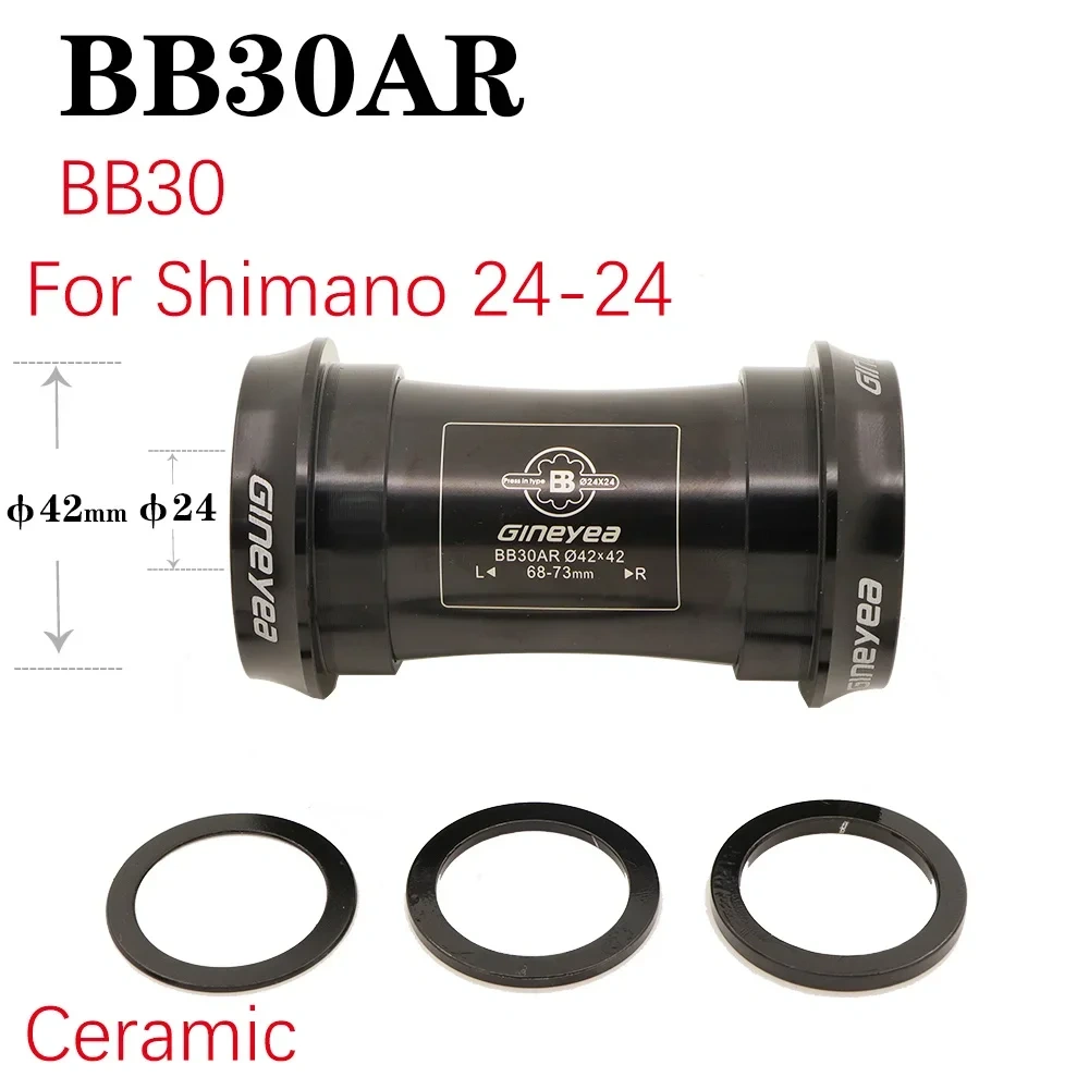 Gineyea Ceramic bearing Bottom bracket bike BB30 PF30 BB86 B79 BB386 for shimano for sram gxp press fit in 24mm 22 19 mm 42 46