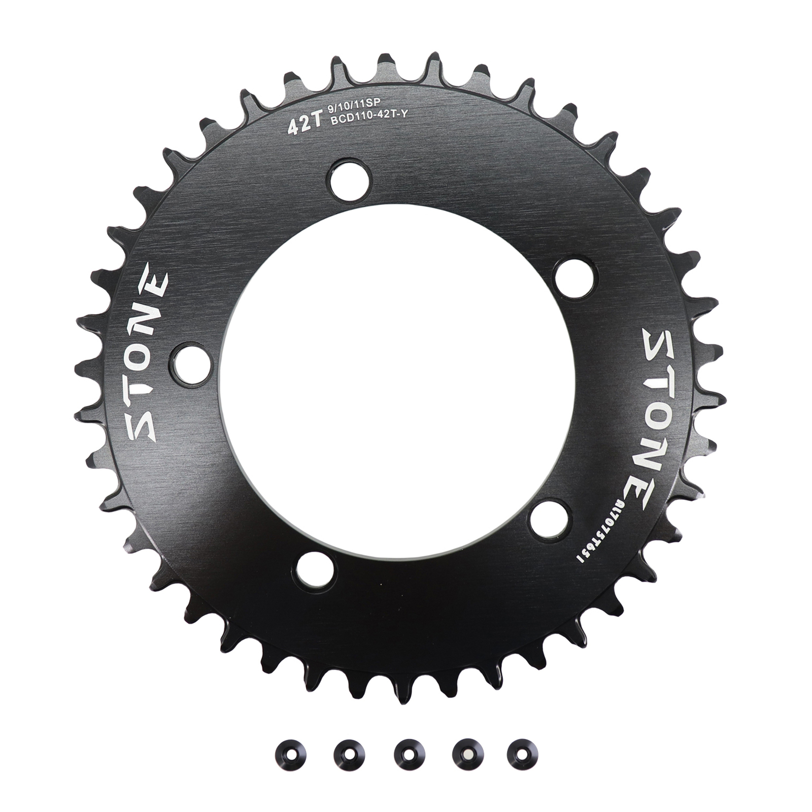 STONE Round Chainring 110 BCD for SRAM Force Red Rival S350 S900 5-Arm Narrow Wide 1x Road Gravel CX Bike Chainring 32T-70T Hollow AERO