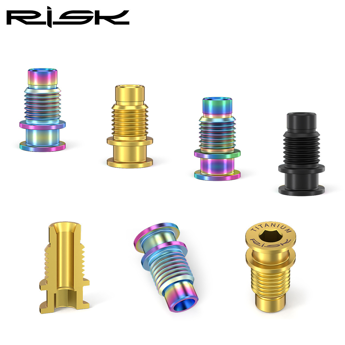 RISK Titanium Alloy Road R8000 Rear Derailleur Hanger Screw Kit Bicycle Derailleur Shaft Fixing (UT Compatible)