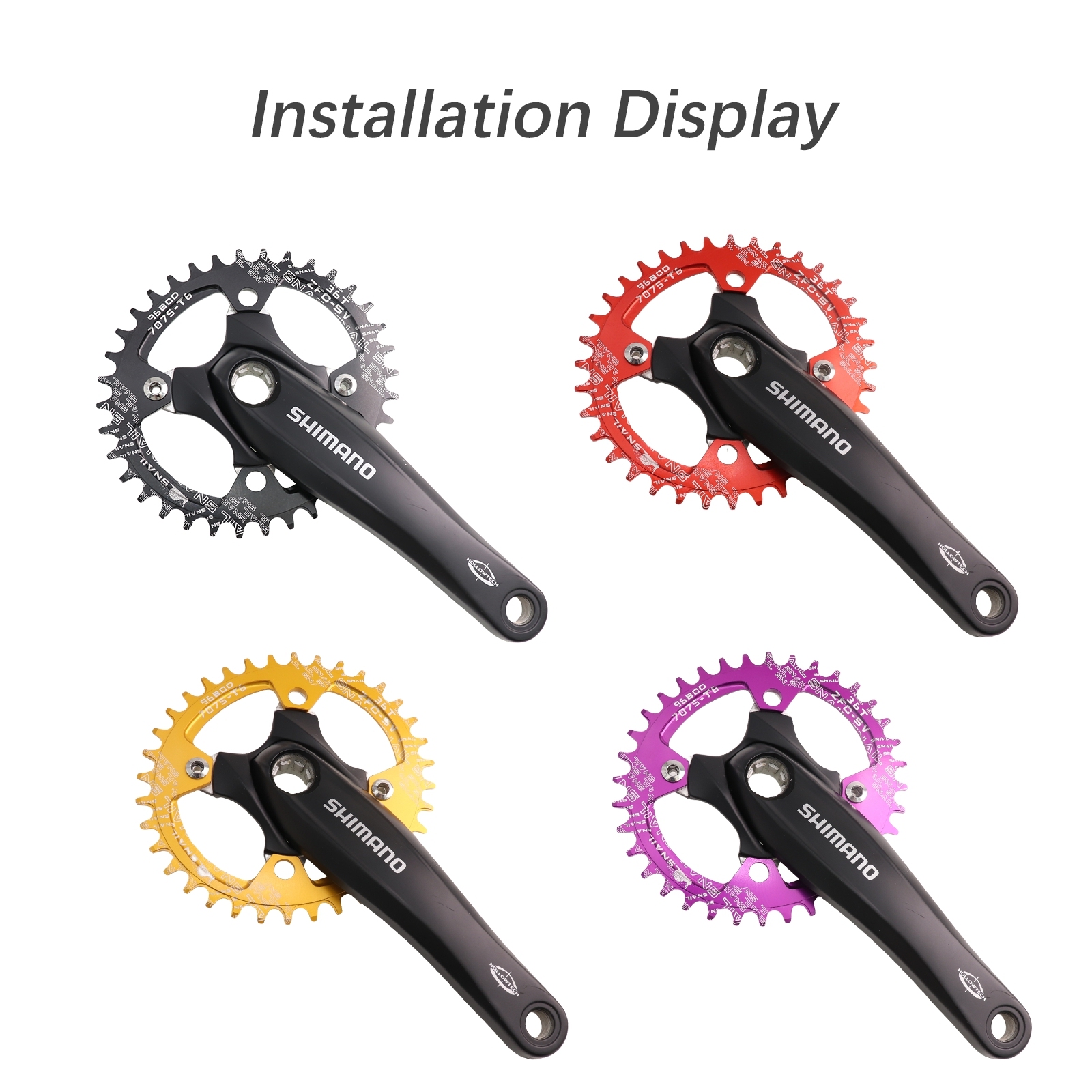 SNAIL Oval Chainring Symmetrical 96BCD for Alivio M4050 M4000 NX GX X1 32T 34T 36T 38T Chainwheel MTB Mountain Bike 96BCD
