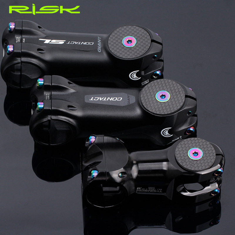 RISK Carbon Fiber Headset Cap for Mountain and Road Bikes Stem Cap for OD2 Forks Titanium Alloy Screws