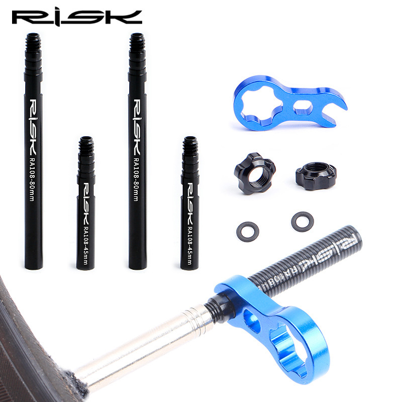 RISK Bicycle Presta Valve Extender for Road Bike Tire Inner Tube Extension Valve Stem Extension