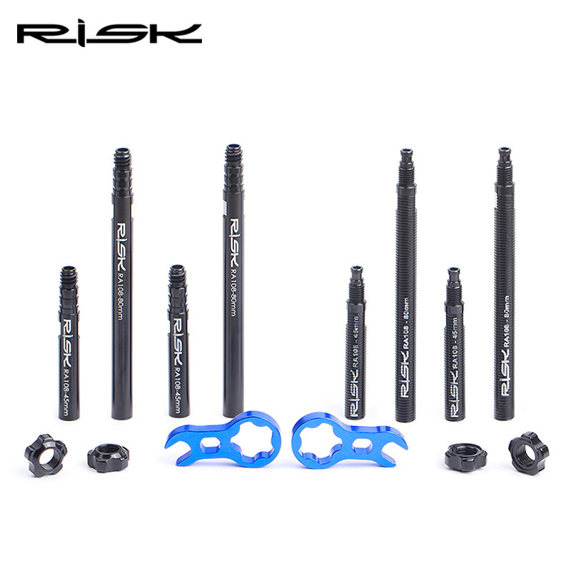 RISK Bicycle Presta Valve Extender for Road Bike Tire Inner Tube Extension Valve Stem Extension