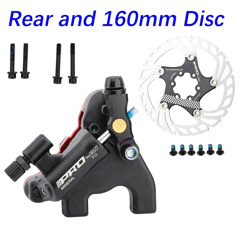 IIIPRO Road Bike Brake Caliper XTR Large Cylinder Oil Hydraulic Disc Brake Cable Pulling Brake Alu Uni Body 2 Pistons 160mm FO