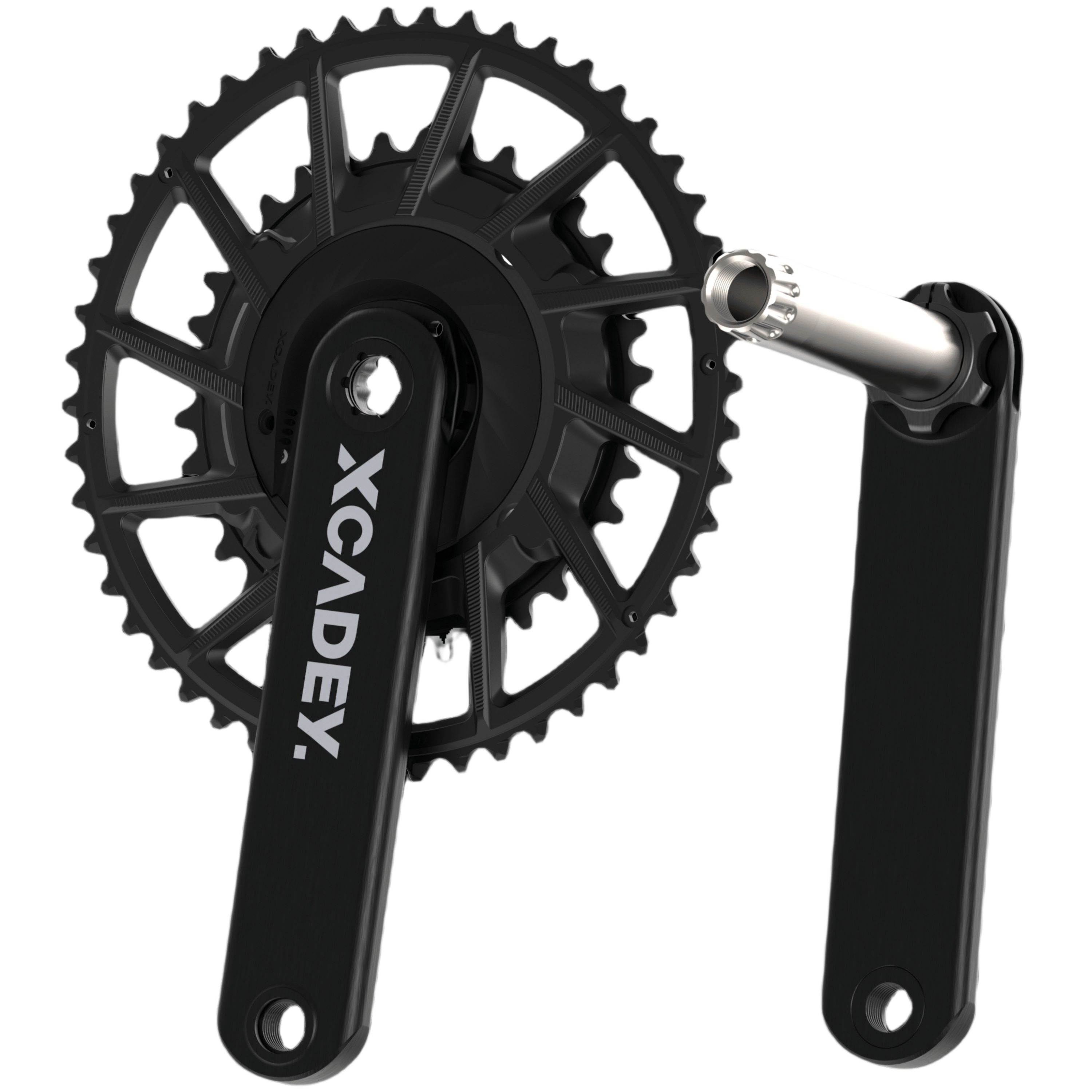 XCADEY Xpower Power Meter Crankset 110BCD 4-Bolt For Road Bike With Spider Length 155 /160 /165 /170 /172.5 /175mm Crank Aero Double Chainring