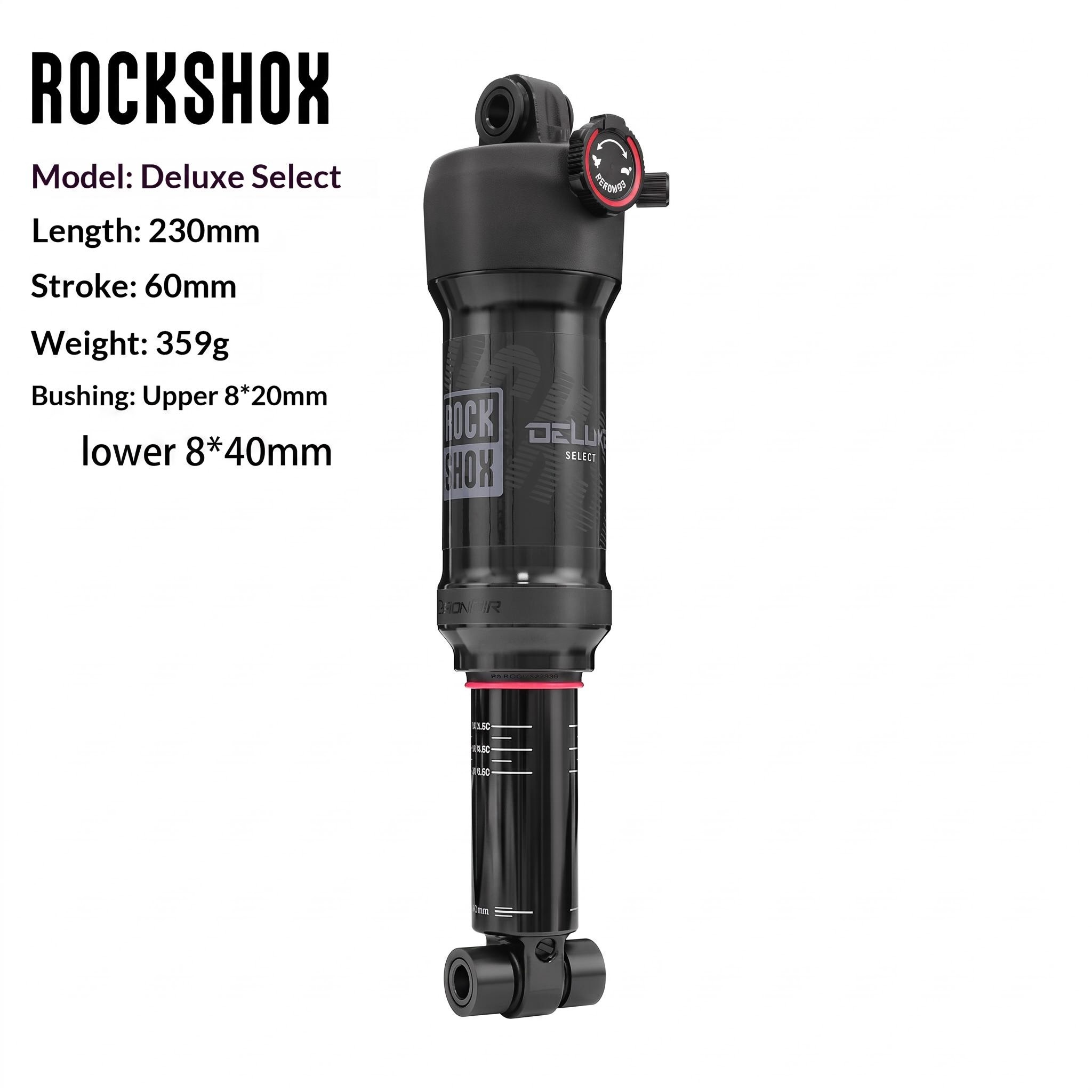 ROCKSHOX Air Rear Shock Absorber ROCKSHOX-AIR-SHOCK-5 Deluxe Select Select+ SiDLuxe 185/210/230mm for MTB Soft Tail Bike