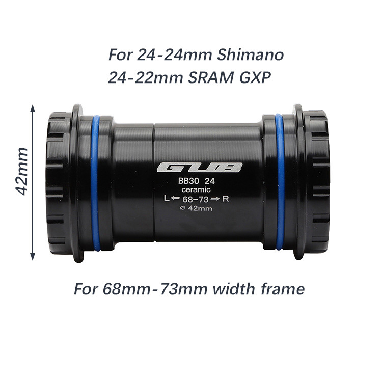 GUB BB30/24 Press-fit Ceramic bearing Bottom Bracket for Shimano 24mm Sram 22-24mm Bike parts BB Ceramic aluminum MTB Road bottom bracket