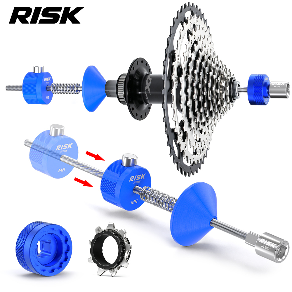 RISK RL354 9T Cassette Lockring Tool for Shimano XTR M9200 / XT M8200, RL327 Holder Option