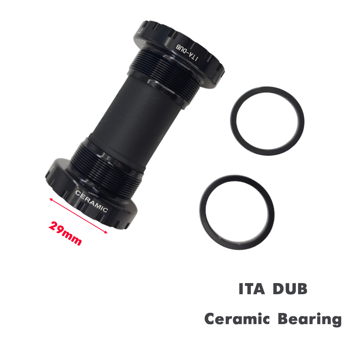 DJC ITA Ceramic Bottom Bracket Italian Thread for 24mm Shimano, 29mm SRAM DUB & 30mm Cranksets TTbicycle