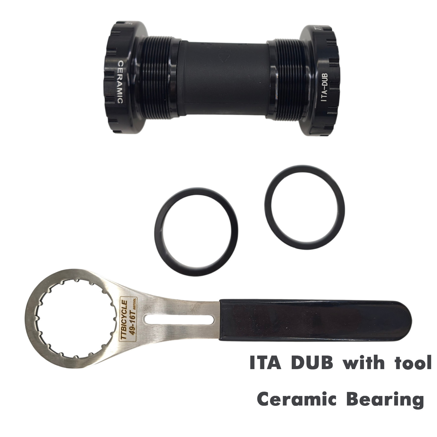DJC ITA Ceramic Bottom Bracket Italian Thread for 24mm Shimano, 29mm SRAM DUB & 30mm Cranksets TTbicycle
