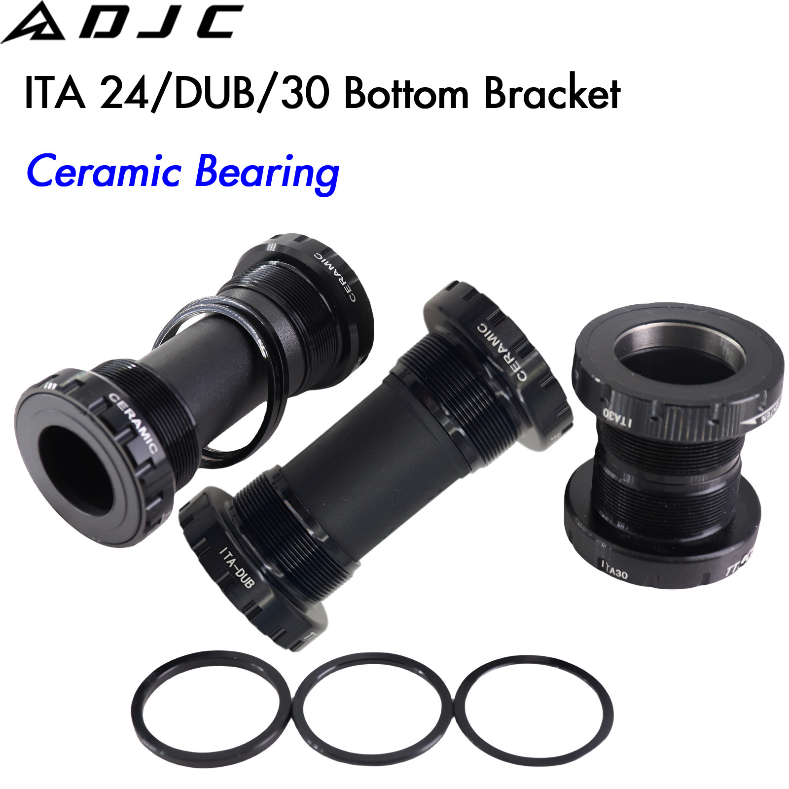DJC ITA Ceramic Bottom Bracket Italian Thread for 24mm Shimano, 29mm SRAM DUB & 30mm Cranksets TTbicycle