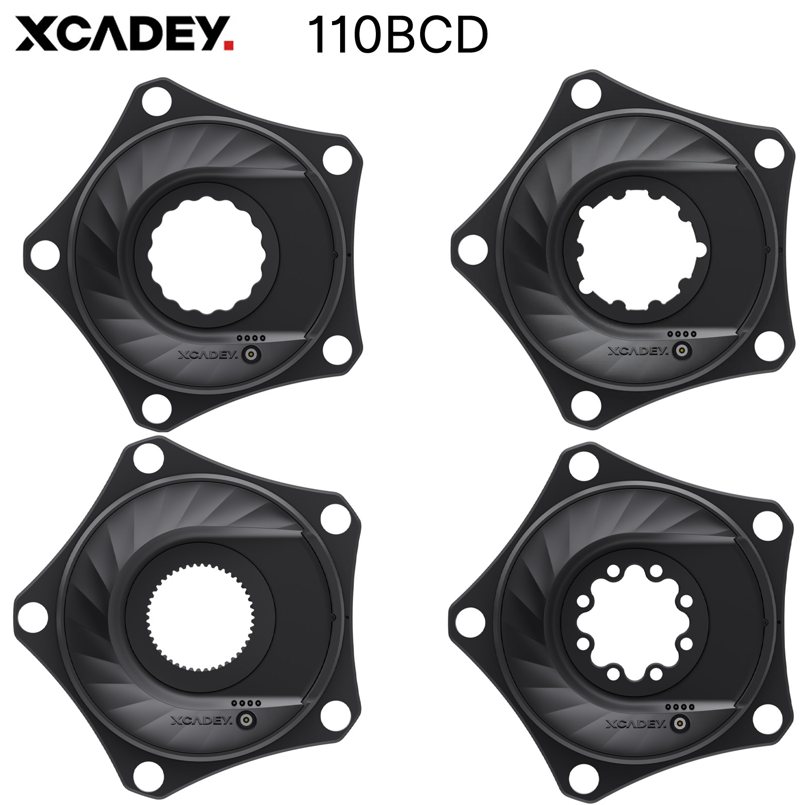 XCADEY XPOWER-S Powermeter Power Meter GEN2 for SRAM 8-bolt to 110BCD 5-bolt for SRAM for QUARQ, FORCE AXS, RED AXS, RED