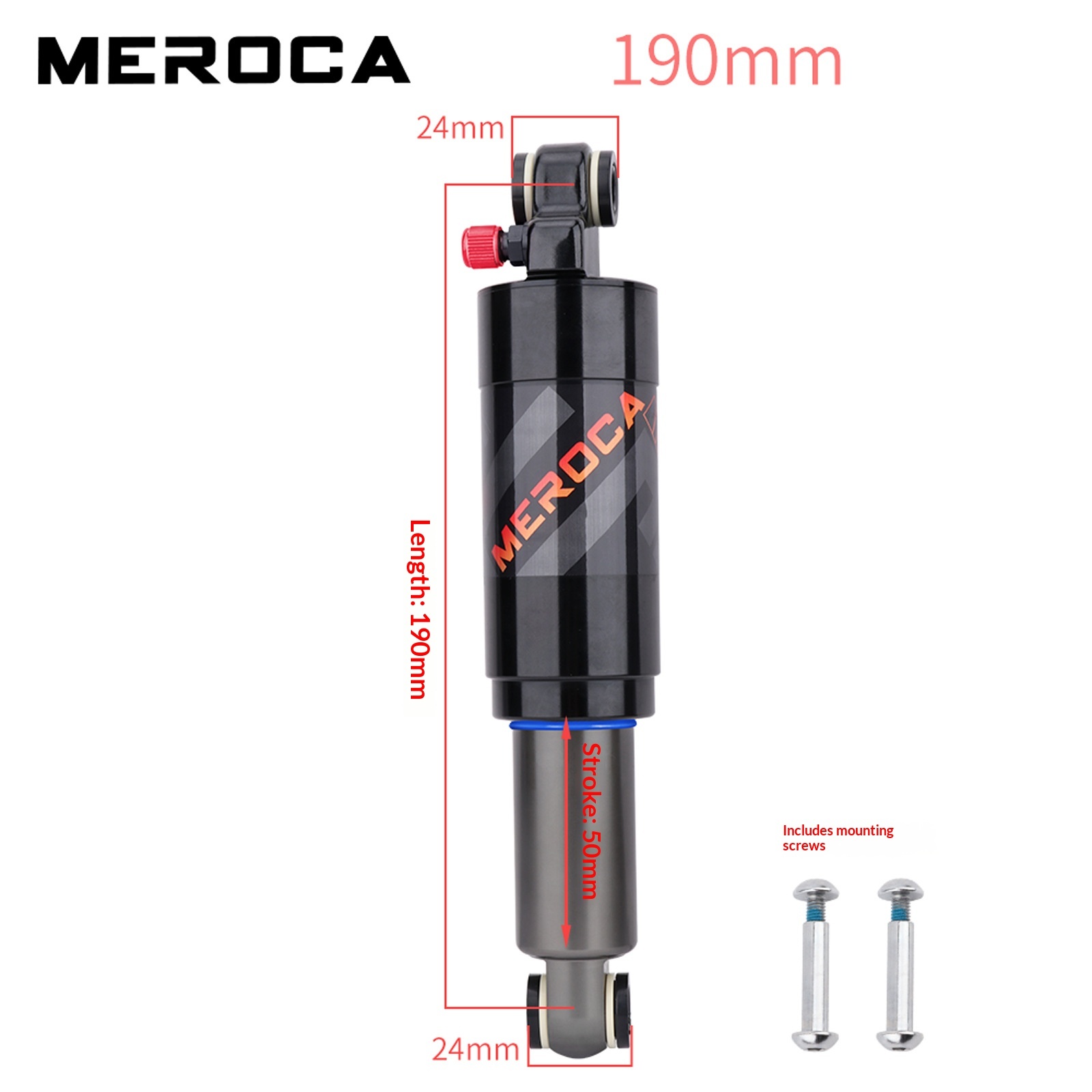 MEROCA HLT-H5 Air Rear Shock Absorber 125/150/165/190/200mm for MTB Folding Bike Scooter