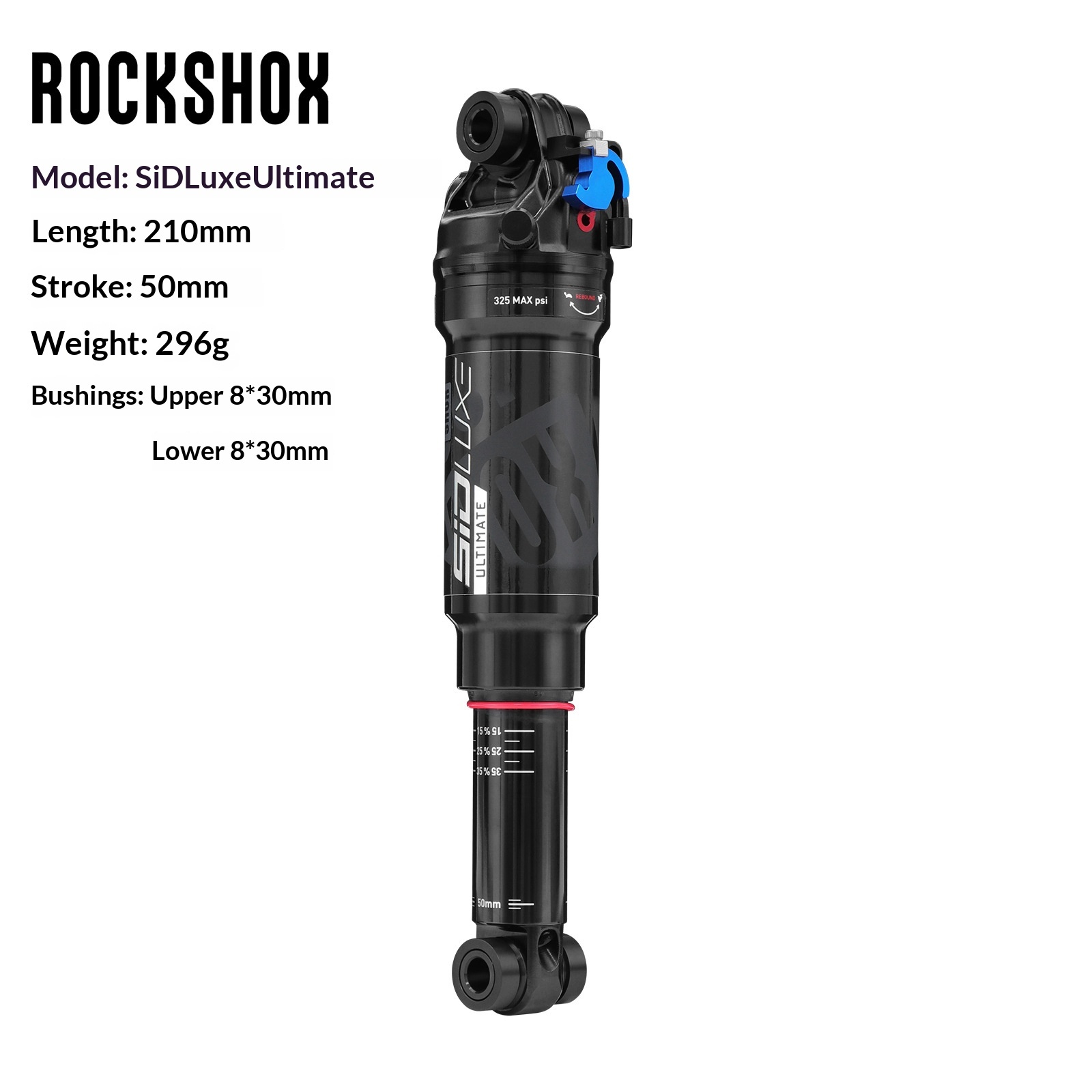 ROCKSHOX Air Rear Shock Absorber ROCKSHOX-AIR-SHOCK-5 Deluxe Select Select+ SiDLuxe 185/210/230mm for MTB Soft Tail Bike