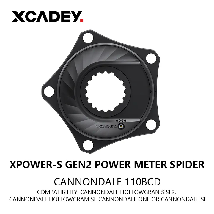 XCADEY XPOWER-S Powermeter Power Meter GEN2 for SRAM 8-bolt to 110BCD 5-bolt for SRAM for QUARQ, FORCE AXS, RED AXS, RED