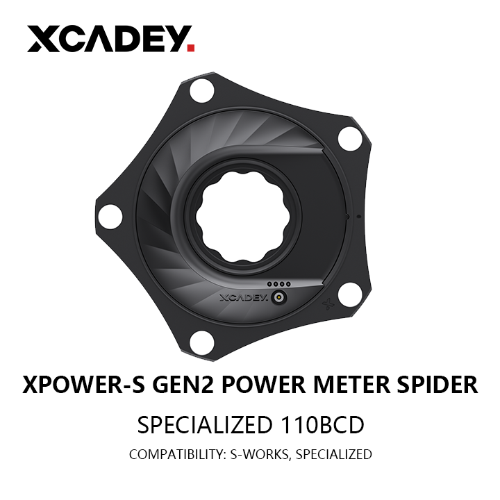 XCADEY XPOWER-S Powermeter Power Meter GEN2 for SRAM 8-bolt to 110BCD 5-bolt for SRAM for QUARQ, FORCE AXS, RED AXS, RED