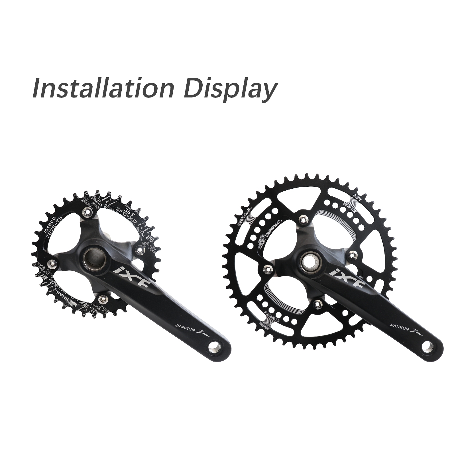 SNAIL Chainring 104BCD Round 30t 32t 34t 36t 38t 52 tooth Narrow n Wide Ultralight Tooth Plate MTB Mountain Bike 104 BCD Chainwheel