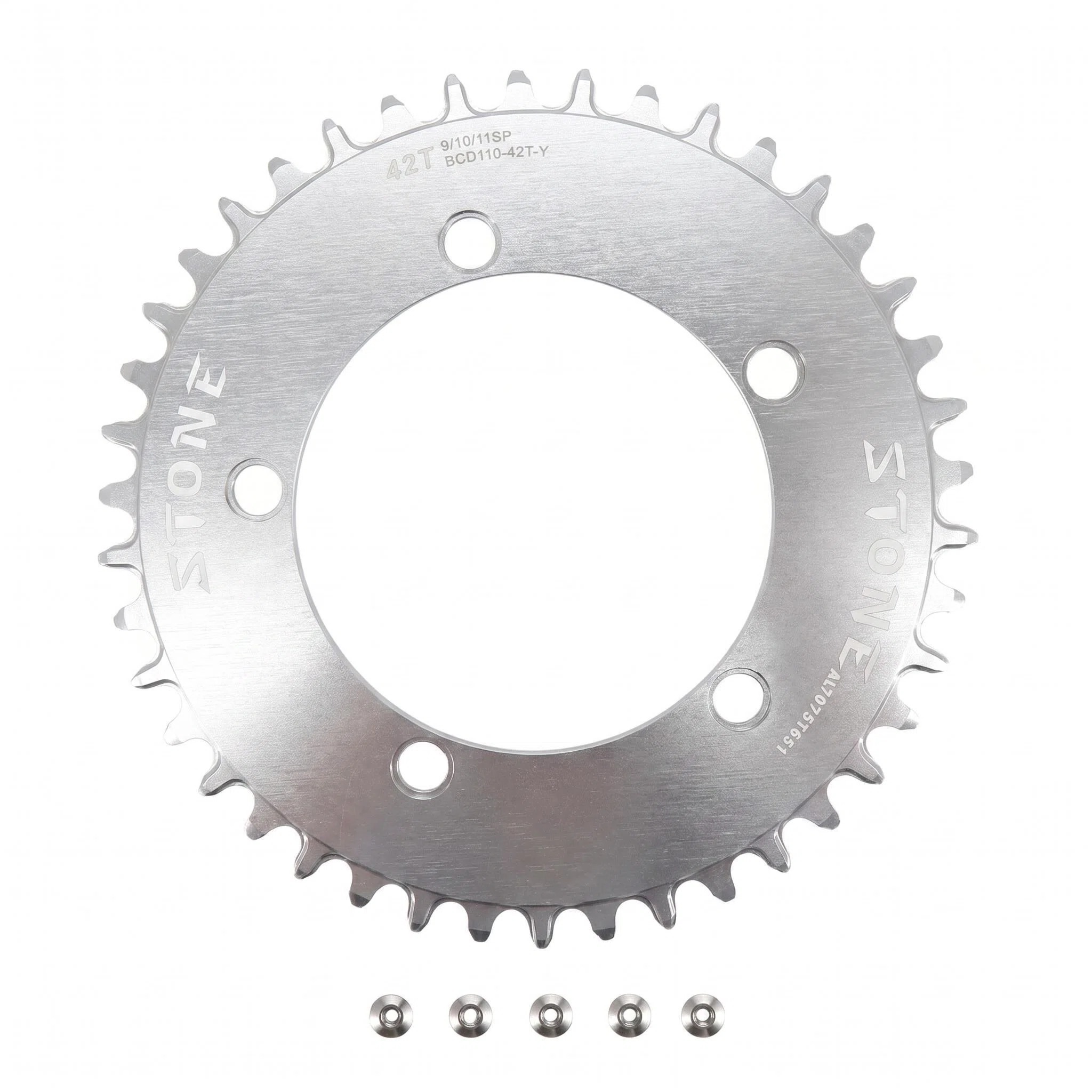 STONE Round Chainring 110 BCD for SRAM Force Red Rival S350 S900 5-Arm Narrow Wide 1x Road Gravel CX Bike Chainring 32T-70T Hollow AERO