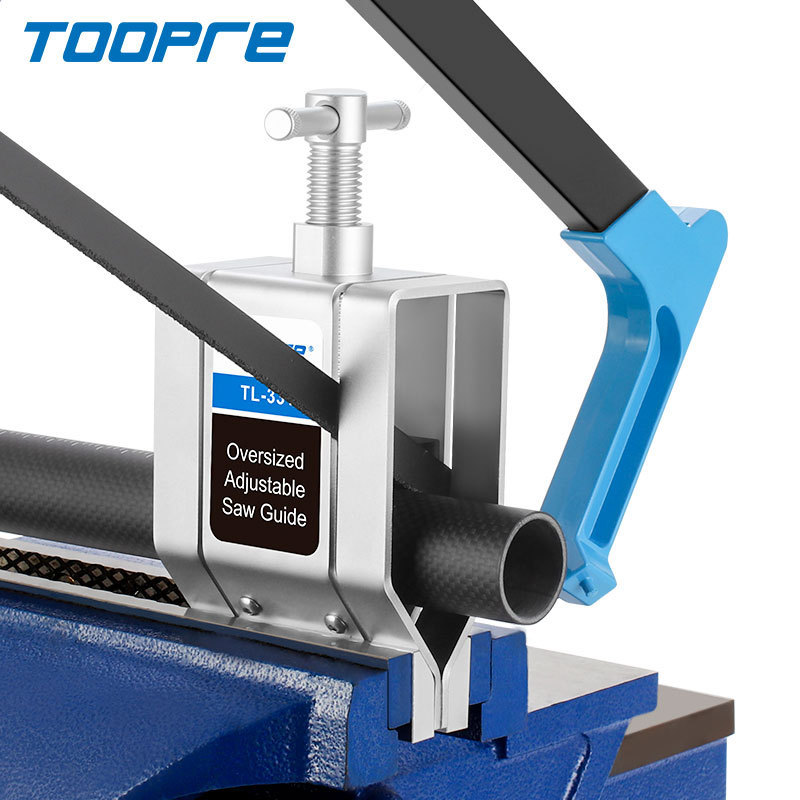 TOOPRE TL-331 Adjustable Tube Cutting Guide, 8-inch File & 12-inch Hacksaw Options