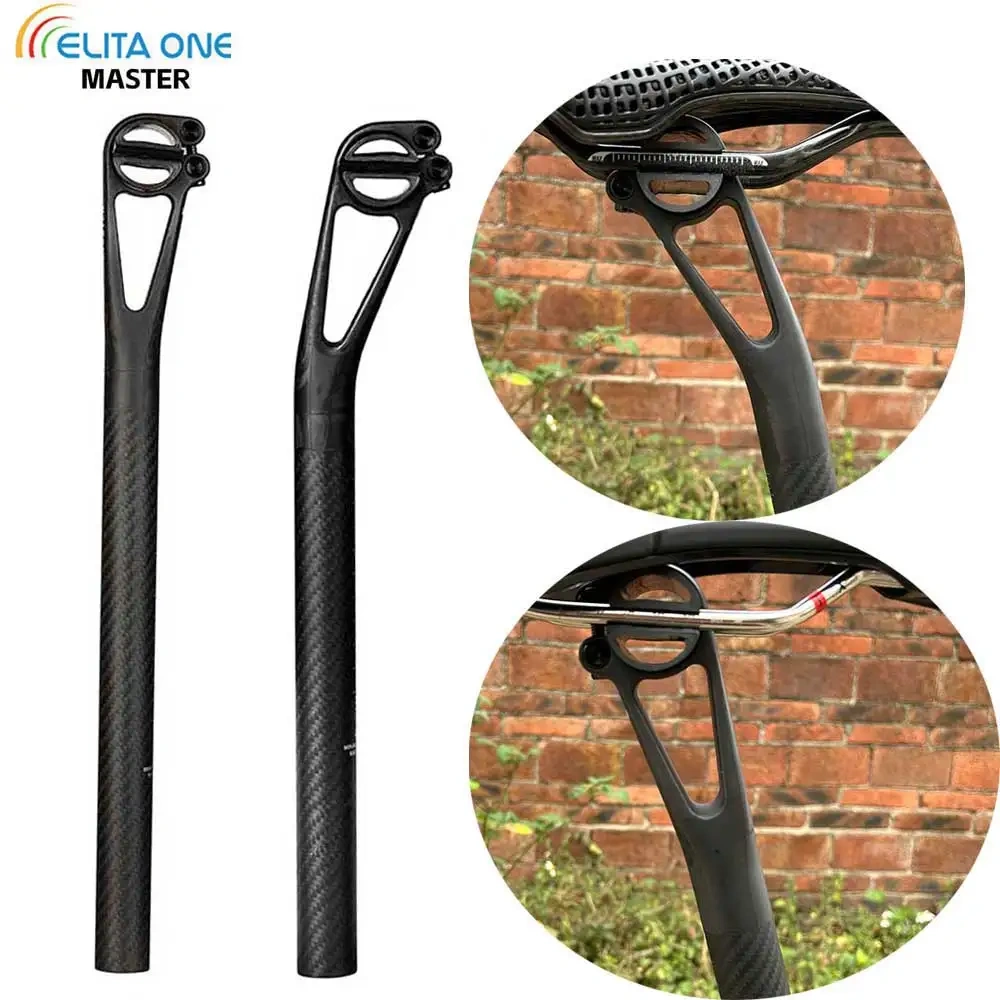 elitaone Carbon Seat post Setback 5mm/25mm MTB/Road Bike Seatpost 27.2/30.9/31.6mm Carbon fiber half shell Master Series