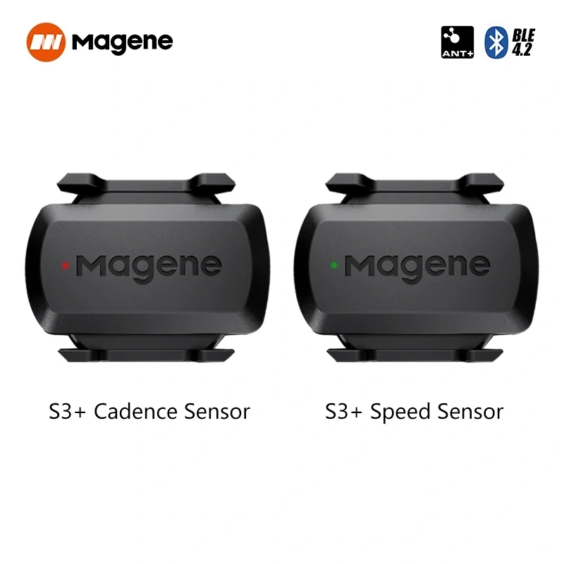 Magene S3+ Bicycle Speed/Cadence Sensor and H64 Heart Rate Monitor ANT+Bluetooth Wireless Speedometer Bike Sensor