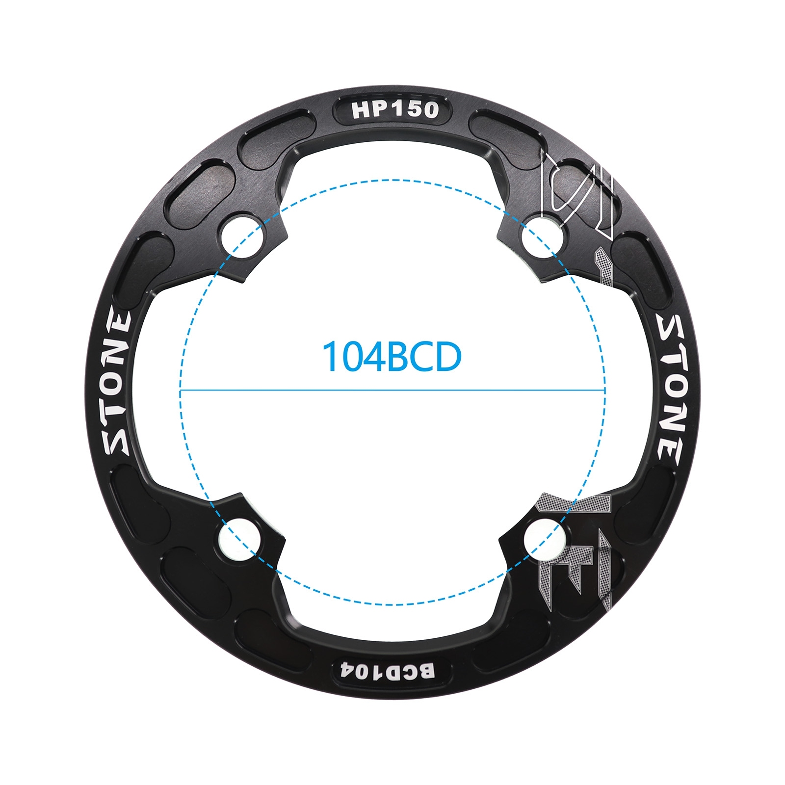 Stone 104BCD Chainring Guard Bash Protector MTB Bike Crank XC/AM/FR/DH 150 160mm for 30T 32T 34T 36T Chainring Cover