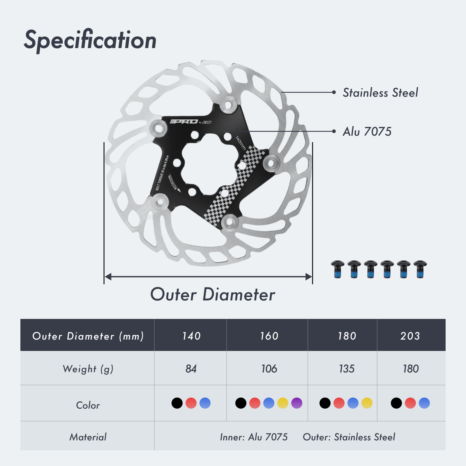 IIIPRO MTB bike floating brake disc rotor hydraulic brake disc 160 180 203 140 e scooter disc rotor G3 centerline CX DH downhill