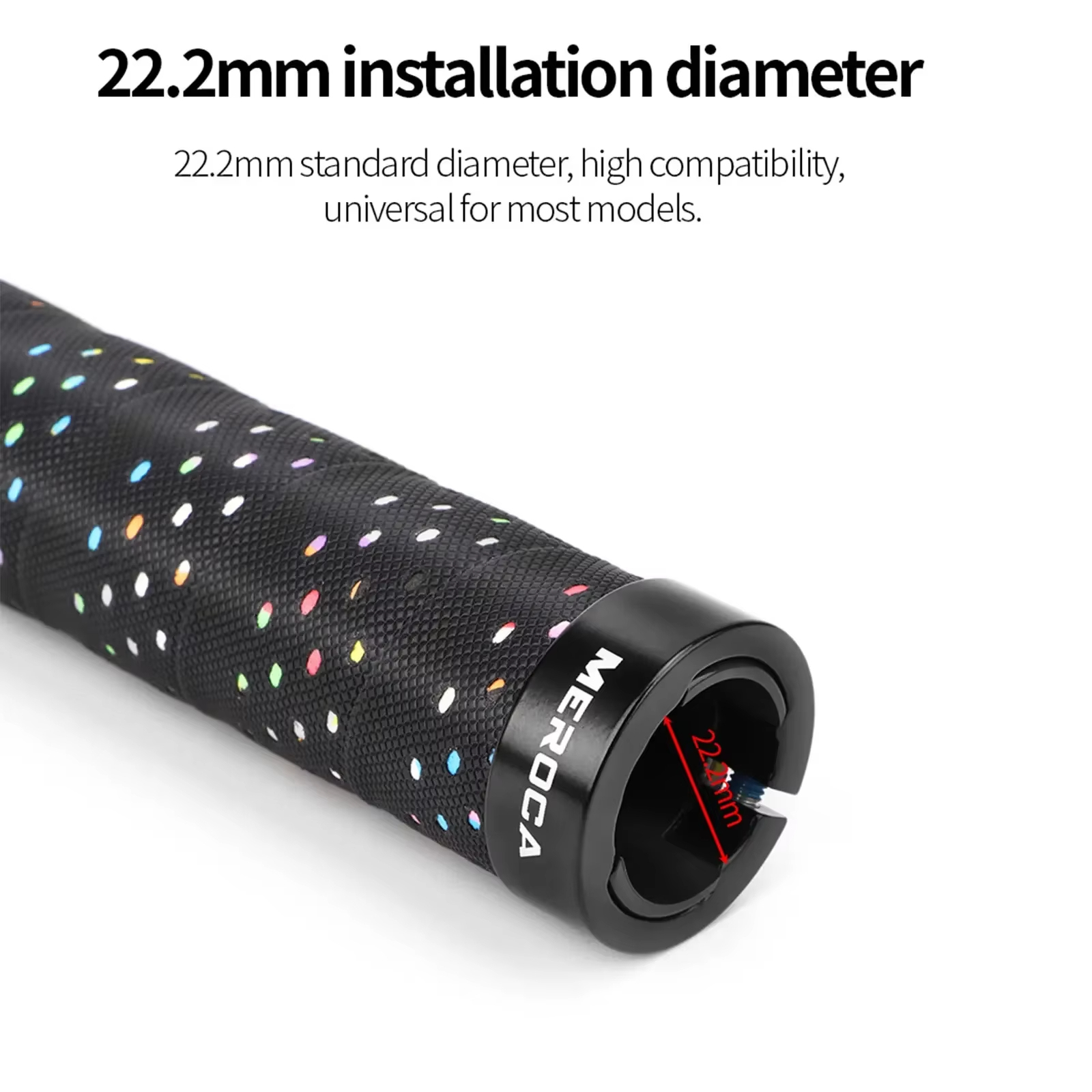 MEROCA 22.2mm Lockable MTB Grip Multiple Colors Available Locking Anti-Slip MTB Bicycle Grip with Dust Plug Bicycle Accessories