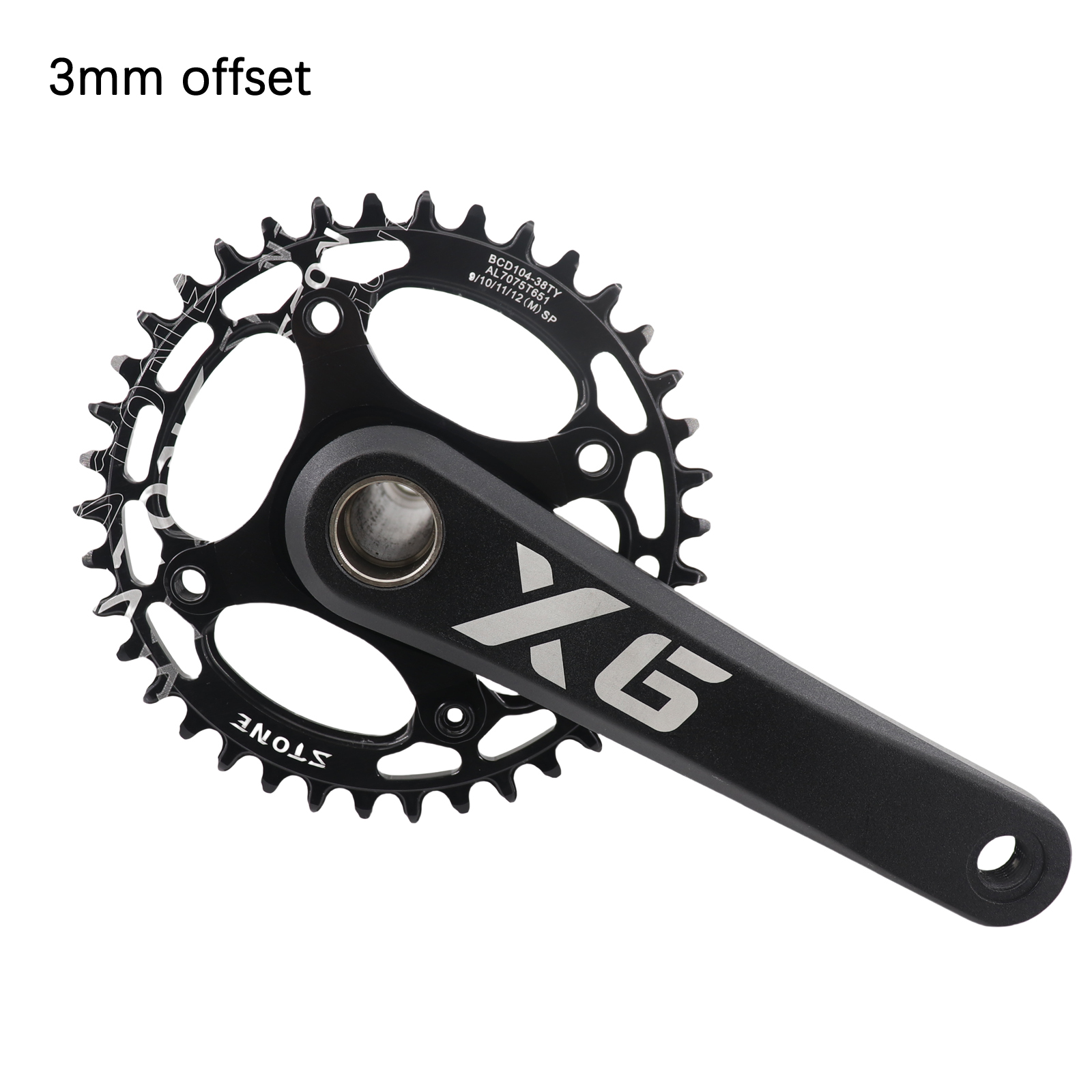 STONE bike chainring spider adapter 104bcd 0mm 3mm 5mm offset convert direct mount for SRAM 3 pins DUB BB30 24 BOOST 148mm X9 XX1 X0 X01 1x Speed