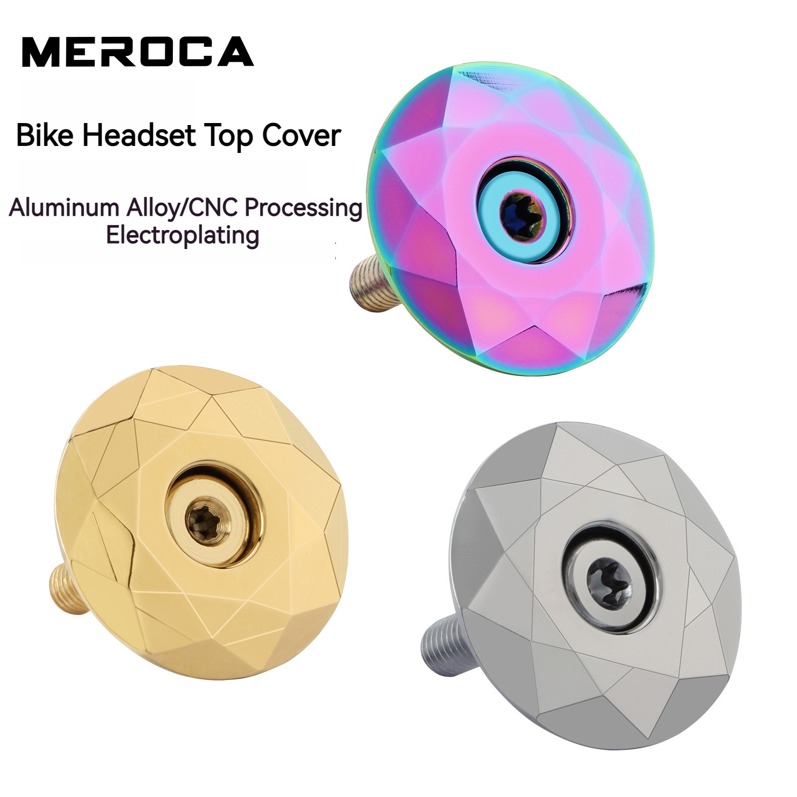 Meroca Bicycle Headset Top Cover MTB Road Bike Aluminum Alloy Aeadset Bicycle Accessories
