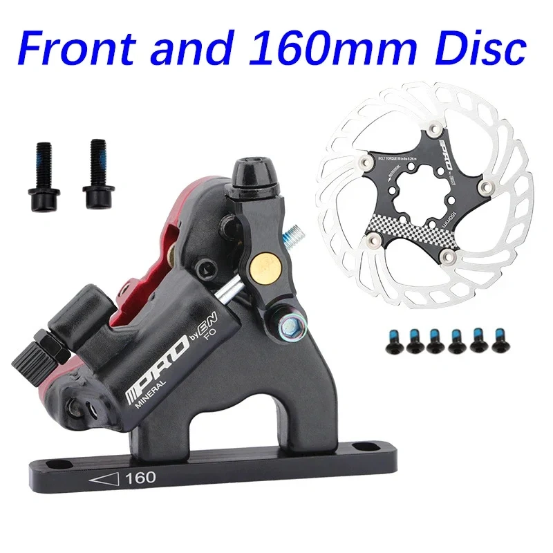 IIIPRO Road Bike Brake Caliper XTR Large Cylinder Oil Hydraulic Disc Brake Cable Pulling Brake Alu Uni Body 2 Pistons 160mm FO