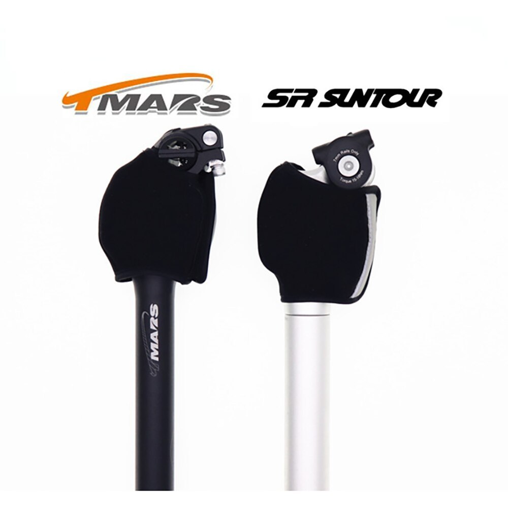 Generic Seatpost protective Cover Reflective Finger for Suntour NCX Tmars Suspension Seatpost Black  Protective Case Seat post