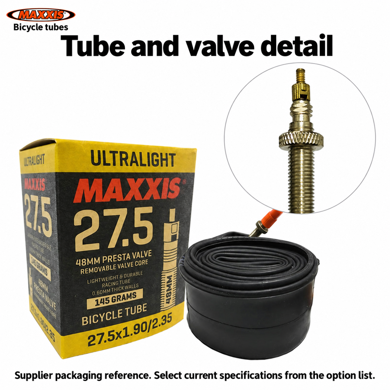 MAXXIS Bicycle Inner Tubes, 0.8mm, Schrader and Presta Options