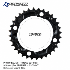 M8 - 104BCD 32T Steel - 9-Speed