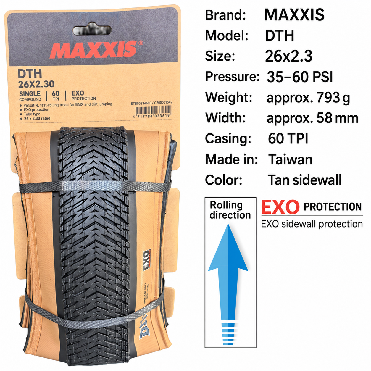 MAXXIS DTH Folding BMX and Street Tire